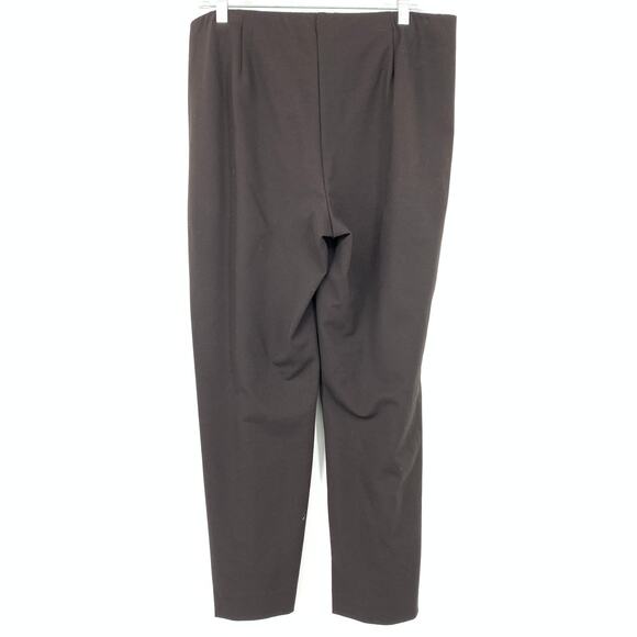J. Jill Ponte Slim Leg Pants Womens Size LP Brown Pull On Elastic Waist - Picture 2 of 6